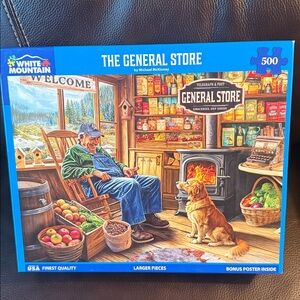 White Mountain The General Store Puzzle.  500 pieces.  Large format.  Done once
